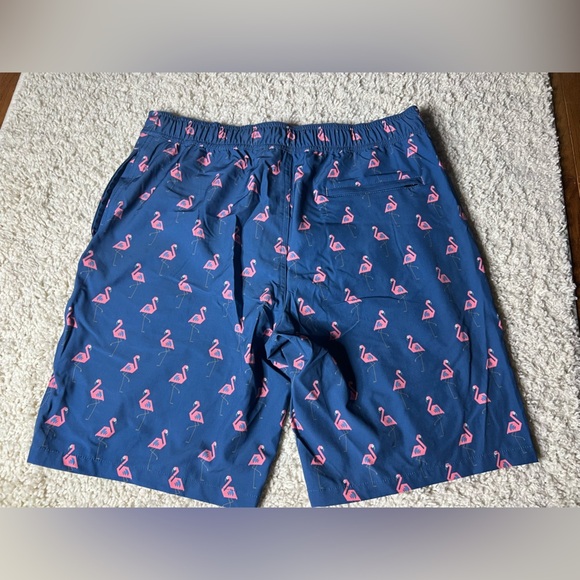 Men’s XL Trinity Blue Flamingo Print Swim Shorts - Picture 6 of 7